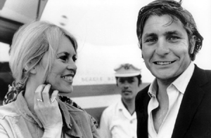 Gunter Sachs with second wife Brigitte Bardot (m. 1966-1969).